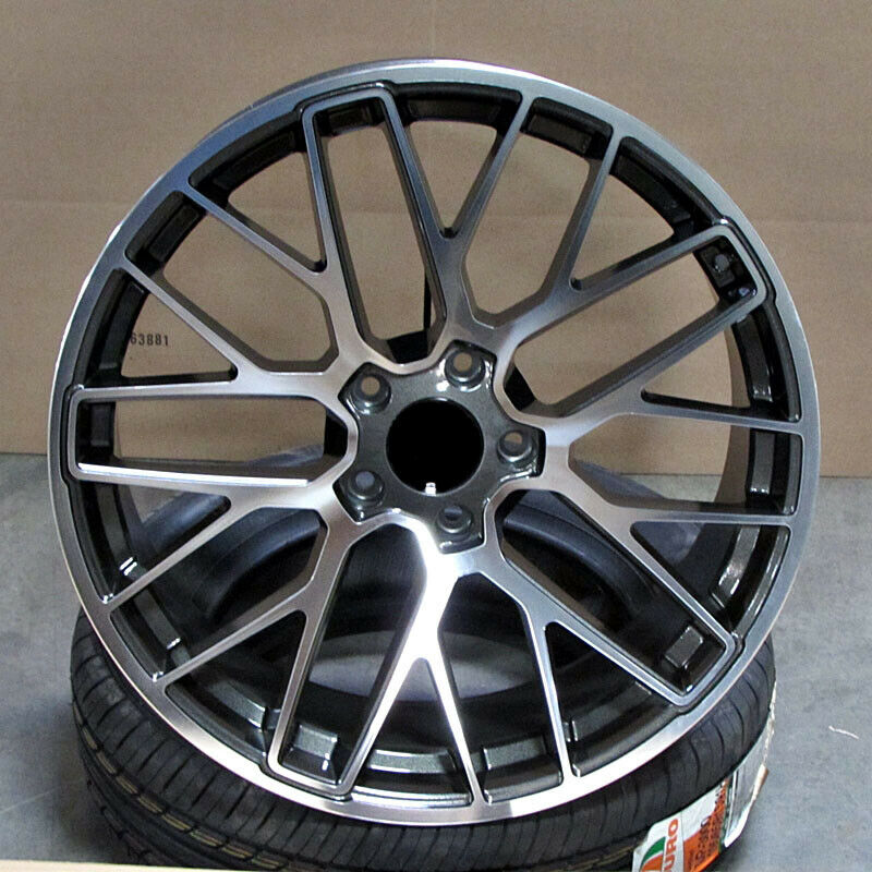 Porsche Wheels 1268 20x9/20x10 5x112 Gunmetal Mahcined fit Macan S GTS Turbo