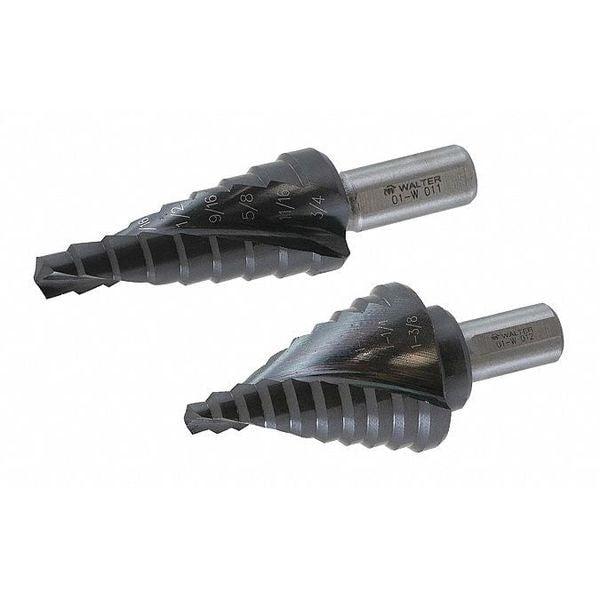 Walter Step Drill Spiral 10-Step 1/4-1-3/8"X3/8"