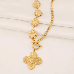 Flower Toggle Necklace