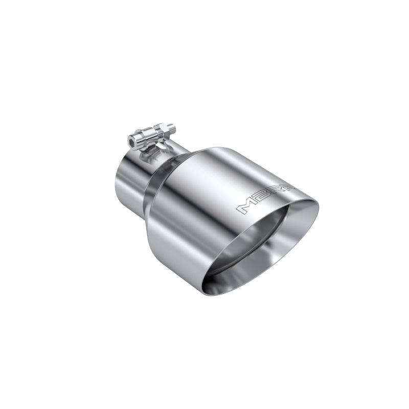 MBRP Universal T304 Stainless Steel Tip 3on ID / 5in OD Out / 8in Length Angle Cut Dual Wall
