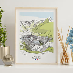 Affiche Mont-Dore 30x40 encadré
