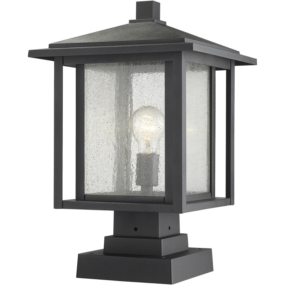 Aspen Black Outdoor Pier Mounted Fixture | theLightShop