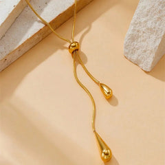 3pc Dangling Drops Necklace & Earrings Set
