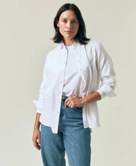 SANNA ORGANIC COTTON LIGHT OXFORD SHIRT - WHITE