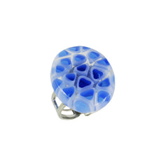 Bague en Murrine ovale - Bleu clair