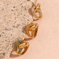 3pc Cross Knotted Ring Set