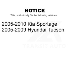 Front Suspension Control Arm Tie Rod End & Ball Joint Kit (6Pc) For Kia Sportage