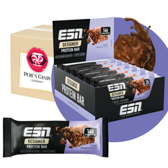ESN Designer Protein Bar Box 12x45g - Fudge Brownie - Made in Germany