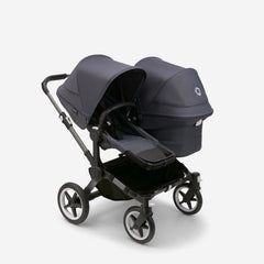 Donkey 5 Duo Bassinet & Seat Stroller Strollers - Double Bugaboo Stormy Blue w/ Graphite Frame