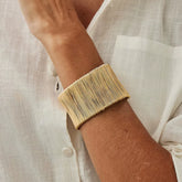 Silk Striped Cuff Bracelet