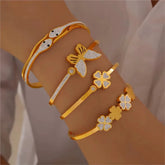 Butterfly Snake Clover Bracelet Set