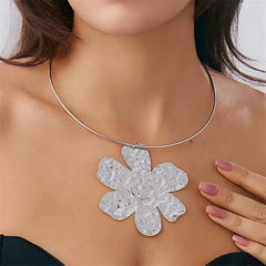 Punk Flower Collar Necklace