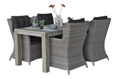 Cancun-Delano Tuinset 4 Personen - Natural Grey