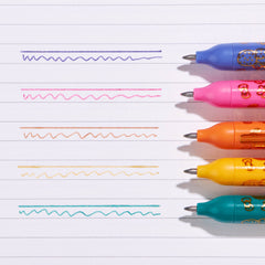 Hello Kitty Metallic Gel Click Pens 5-pack
