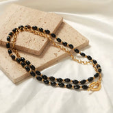 Agate Beads Toggle Necklace
