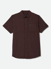 Charter Slub S/S Woven Shirt: Chocolate