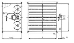 Schako Volumenstromregler VRA-E-HKP, BxH=1003x894mm