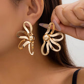 Half Flower Stud Earrings