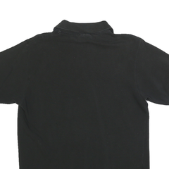 LACOSTE Mens Black Short Sleeve Plain S Cotton Blend Polo Shirt Classic Logo