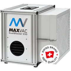 Bau-Luftreiniger Maxvac DB650 | 350 - 650 m³/h | HEPA H14 & Aktivkohle | optional mit Unterdruck