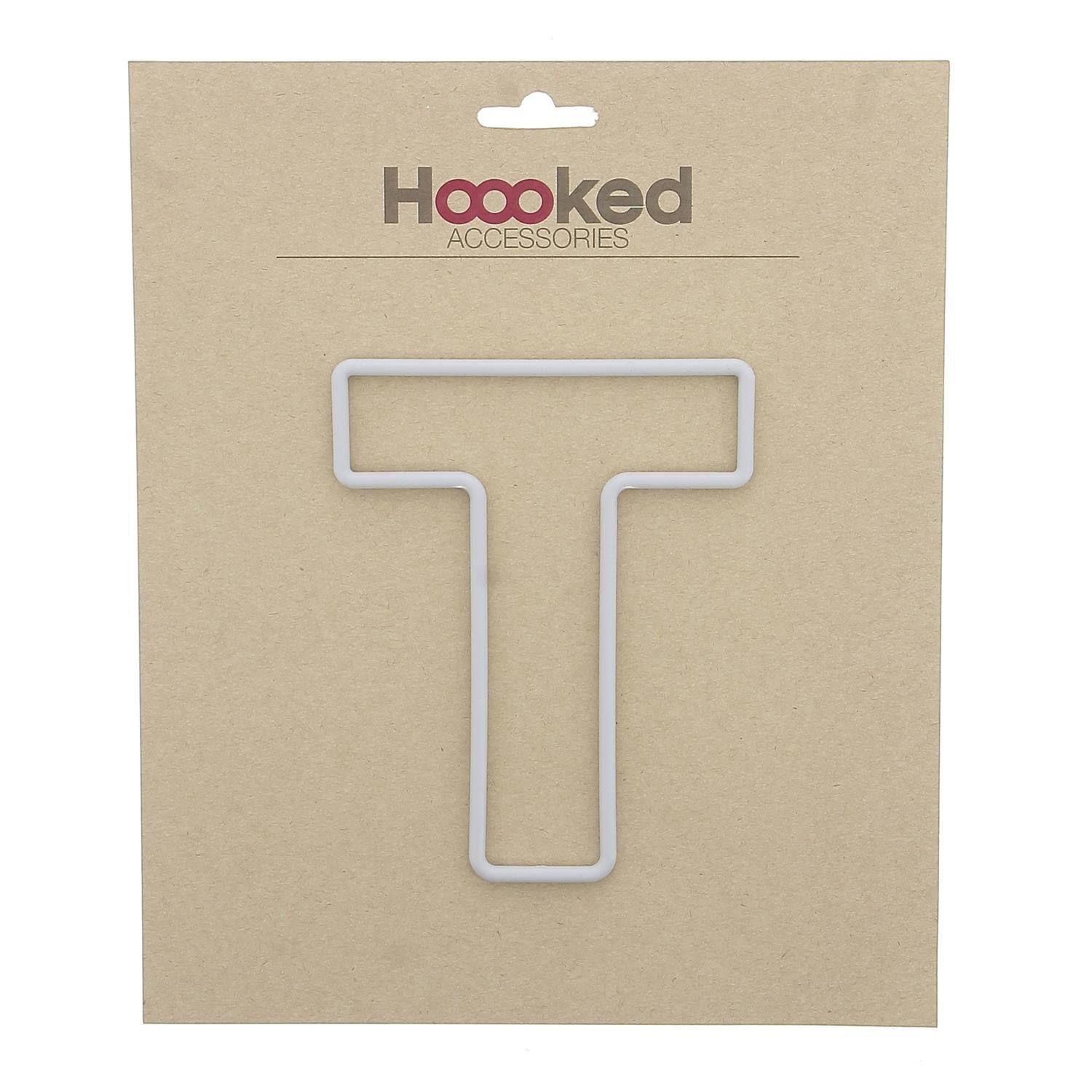 Bokstavramme T - Heklerammer 15 cm - Hoooked Yarn - Garntopia