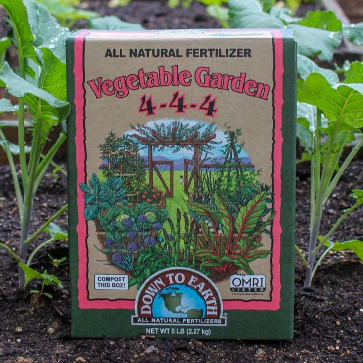 Down to Earth Vegetable Garden Fertilizer - NPK 4-4-4 (5 LB) - Garden Supplies