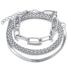3pc Classic Chunky Bracelet Stack