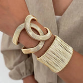 Striped Silk Bracelet Stack