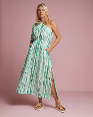 Elms + King Tuscany Dress Watercolour Stripe