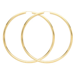 9CT YEL GOLD 65MM SLEEPERS