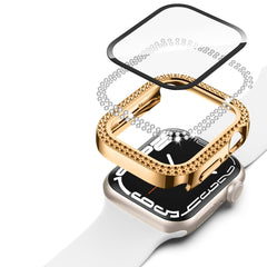 Etui z Diamencikami Phoneo® + Szkło do Apple Watch - 38 mm - Złoty