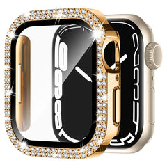 Etui z Diamencikami Phoneo® + Szkło do Apple Watch - 38 mm - Złoty