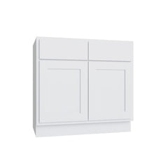 Essential White Double Door Vanity - 36" W x 34.5" H x 21"