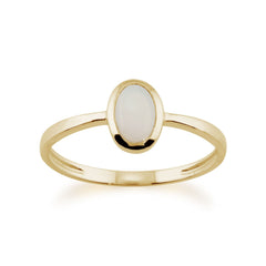 Gemondo Opale Bague, 9 CT or Jaune 0,29 CT Opale Encadré Bague