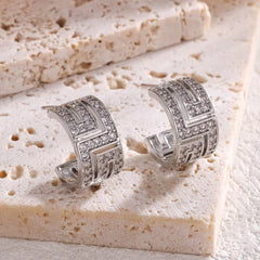 C-Shaped Hoop Earrings