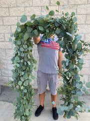 Fresh Eucalyptus Garland // Natural Silver Dollar & Seeded Eucalyptus Combo Garland // Wedding Garland // Real Fresh Greenery Garland - CaliforniaFlowerGrowers.com
