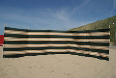 7m Grün/Braun/Beige Dralon Windschutz - 7m