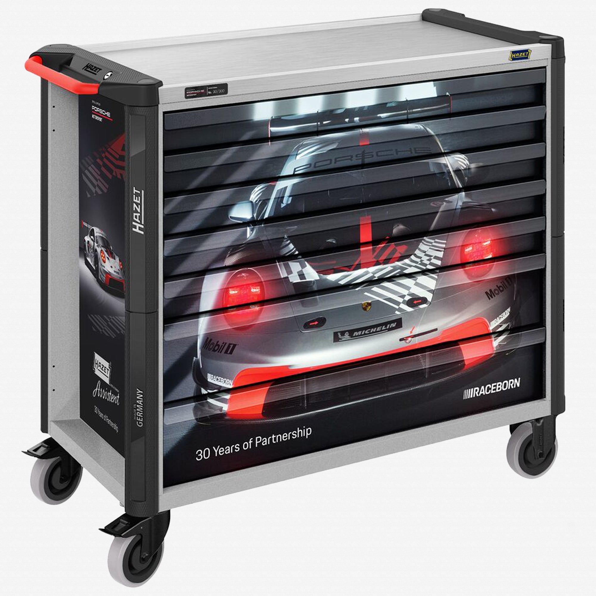 Hazet 179NXXL-7/430PD Porsche Design Limited Edition Rolling Tool Cabinet with Tool Assortment, 430 Pieces - HZ179NXXL-7/430PD - KC Tool