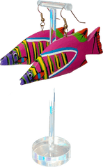 80’s Wooden Fish Earrings
