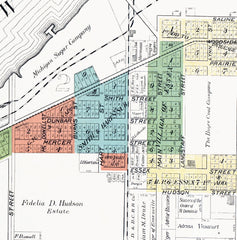 1916 Map of Essexville Bay County Michigan