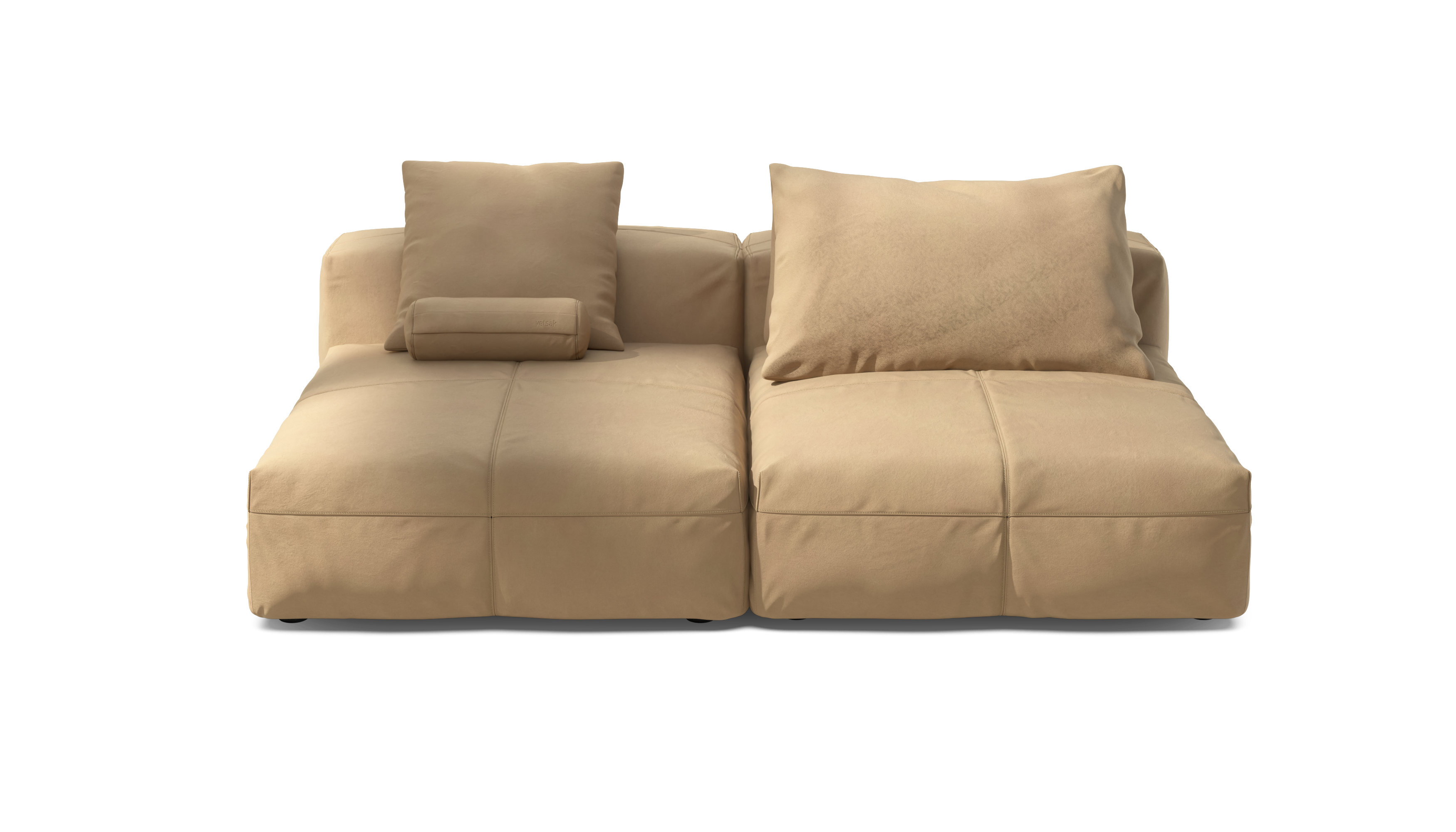 vetsak | Sofa Set 01 XLarge - Leather - Beige | Modulares Sofa | 3.5 Sitzer