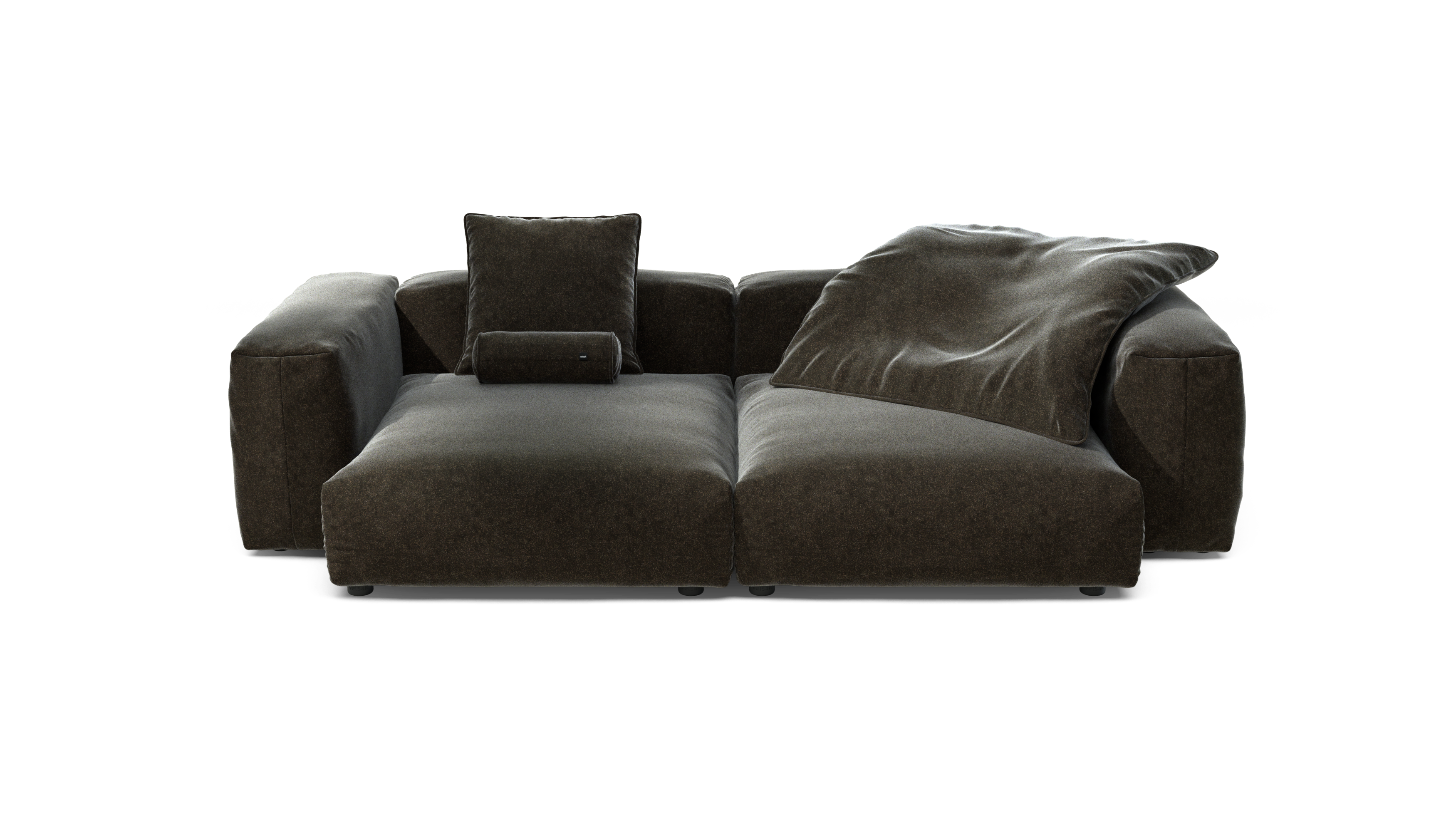 vetsak | Sofa Set 02 XLarge - Suave - Anthracite | Modular Sofa | 3.5 Seater | Big Sofa