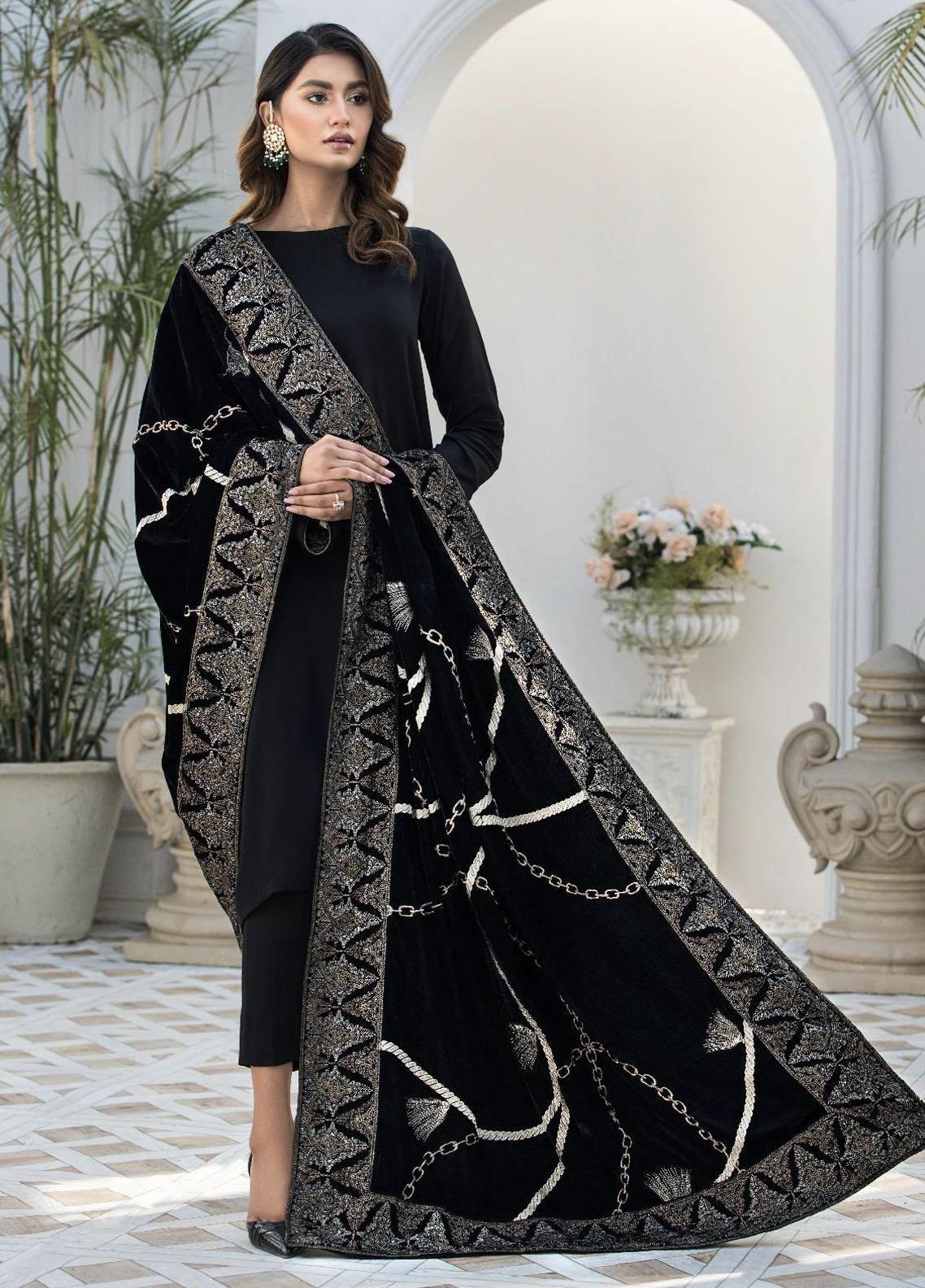 Resham Ghar Velvet Shawls RGVS-01 - Winter Shawls
