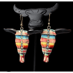 J6086 - Steer Head Mulit Earrings - Country Scene Saddlery and Pet Supplies
