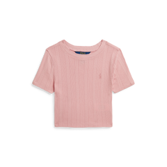 Polo Ralph Lauren Kids - Strick T-Shirt in Rosa
