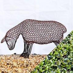 Ligustrum version of Ewe Sculpture (Head Down) - 60cm tall