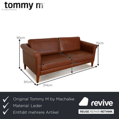 Machalke System Plus Leder Sofa Garnitur Braun Zweisitzer Dreisitzer Couch