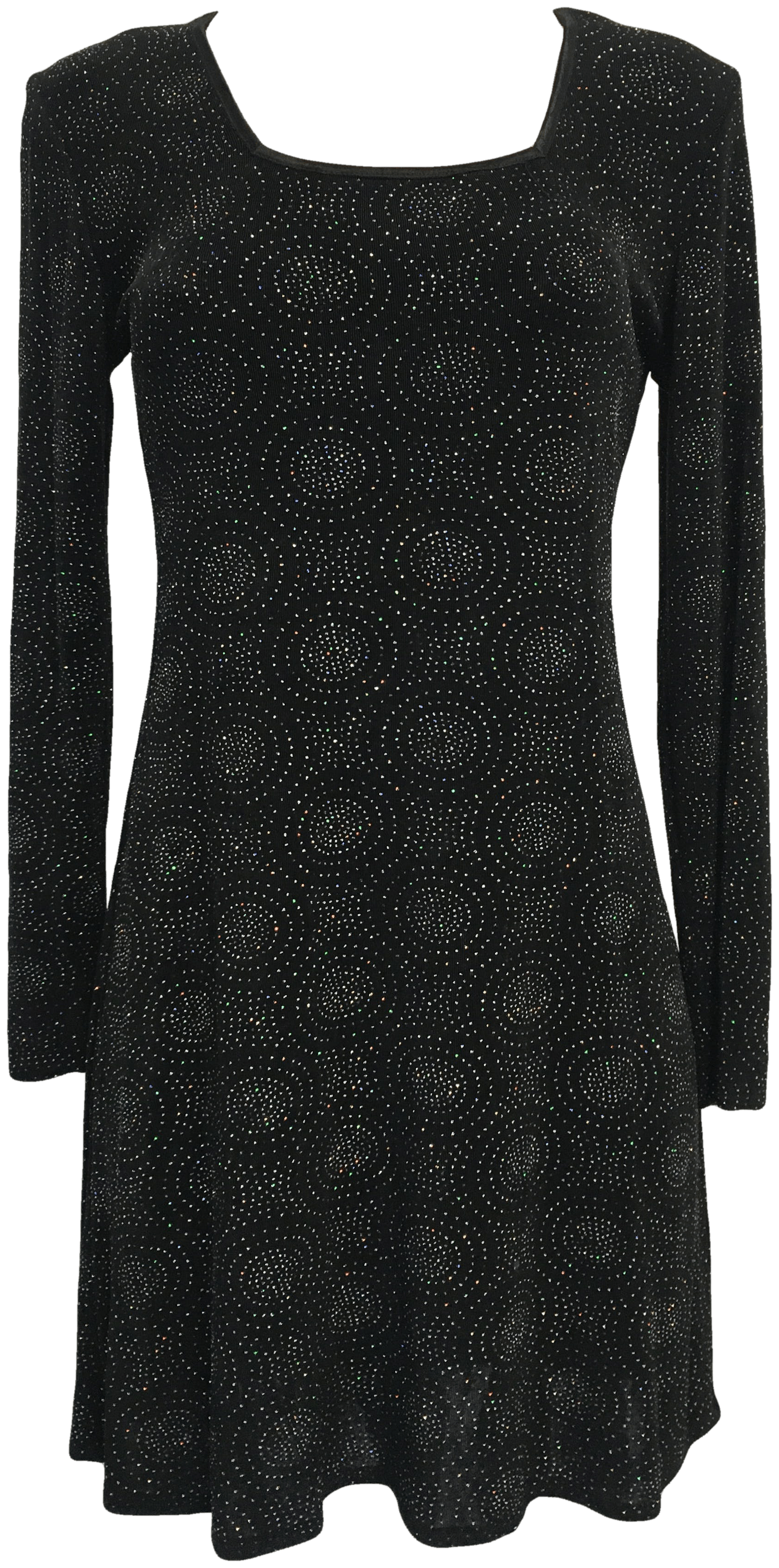 90's Black Sparkly Stretch Dress by Rabbit Rabbit Rabbit Designs