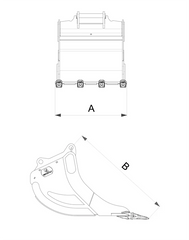 Graveskuffe 1100L S70 J350 Hd 18–24 tonn
