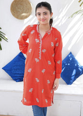 Modest Cotton Embroidered Kurti for Girls - MS23M Azmiya